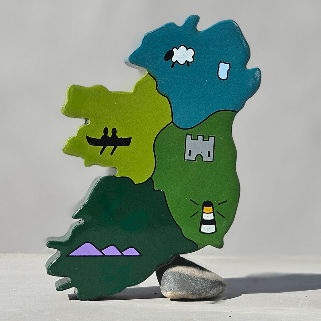 Map of Ireland Wooden Fridge Magnet