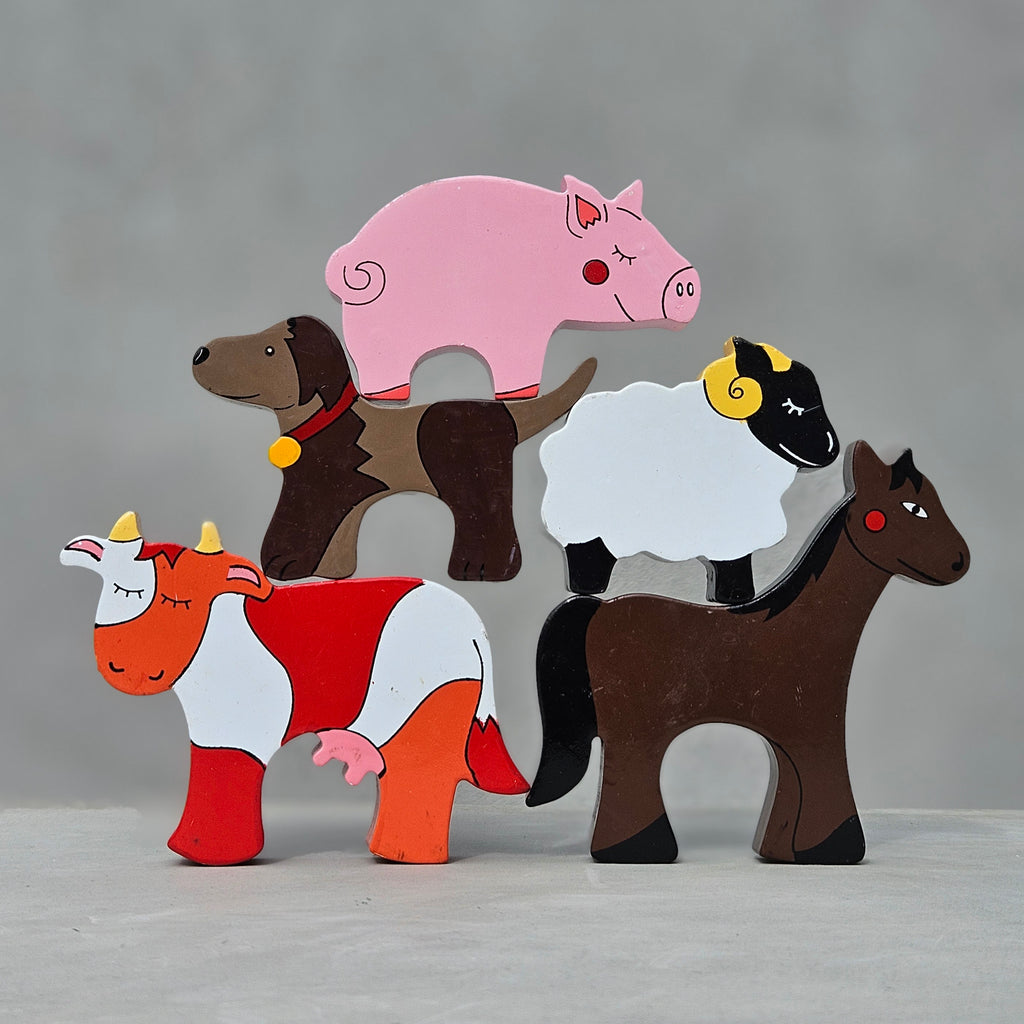 Farm Animals Play Figure & Fridge Magnet Set