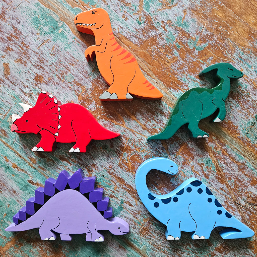 Dinosaurs Play Figure & Fridge Magnet Set