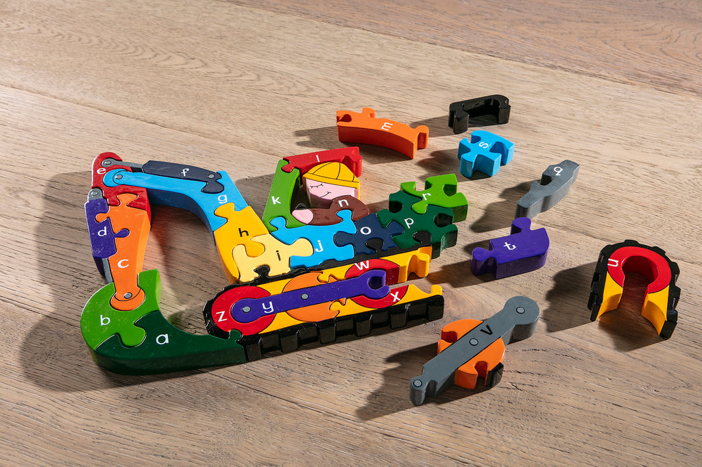Alphabet Digger Jigsaw Puzzle Pieces