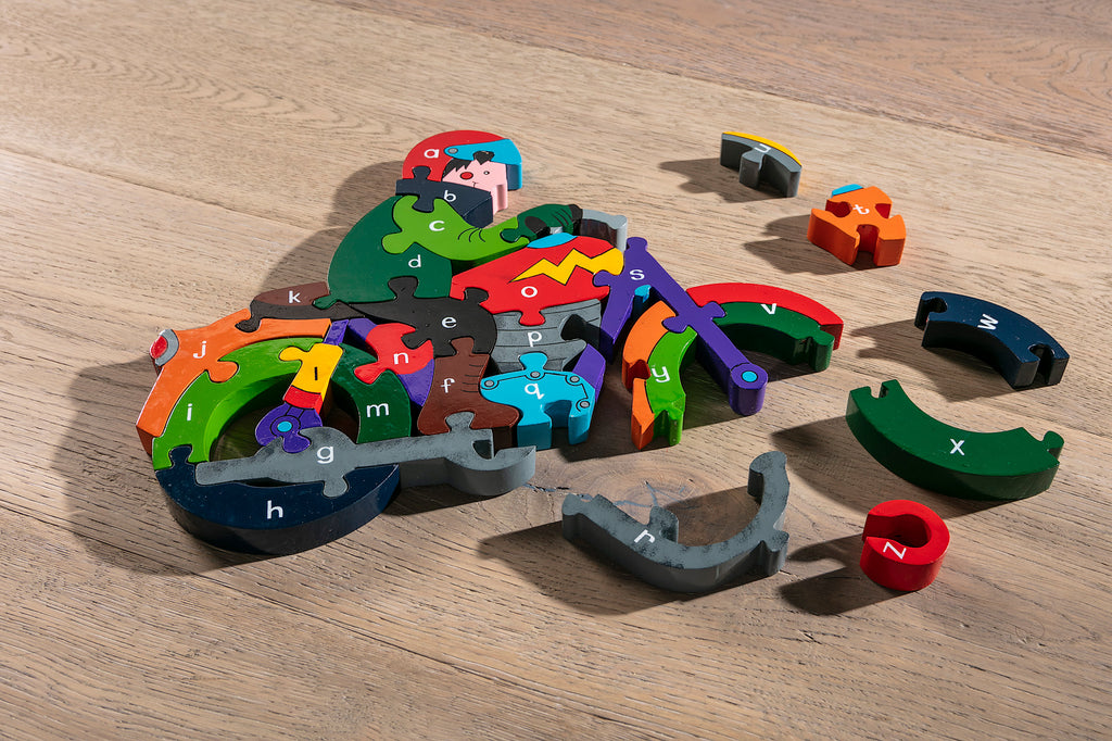 Alphabet Motorbike Jigsaw Pieces