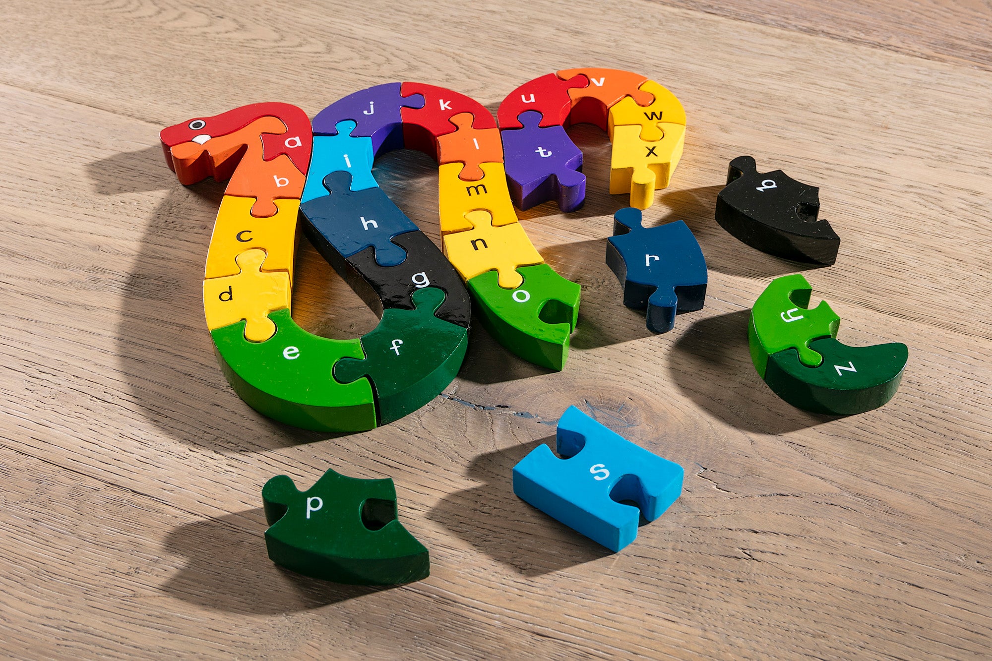 Alphabet Snake Wooden ABC Puzzle Alphabet Jigsaws