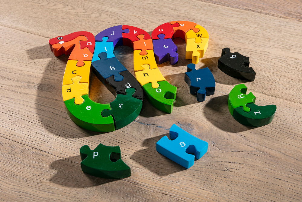 Alphabet Snake Jigsaw Pieces
