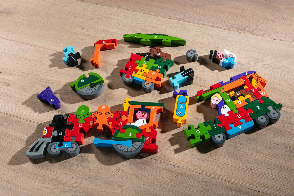 Alphabet Train Jigsaw Pieces