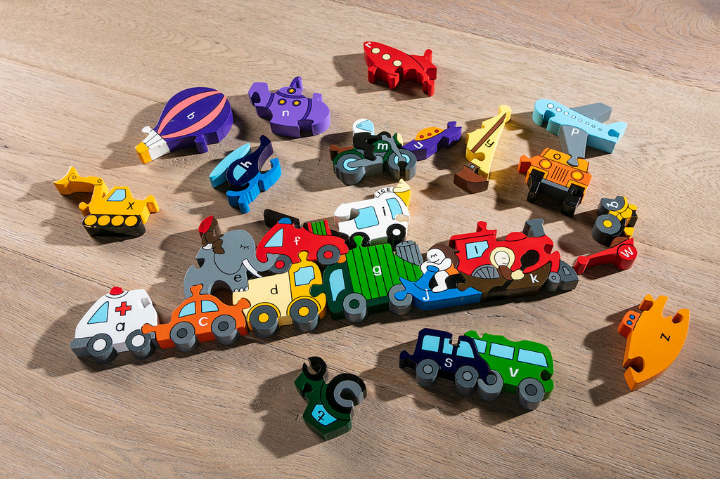Alphabet Transport Jigsaw & Playset Pieces