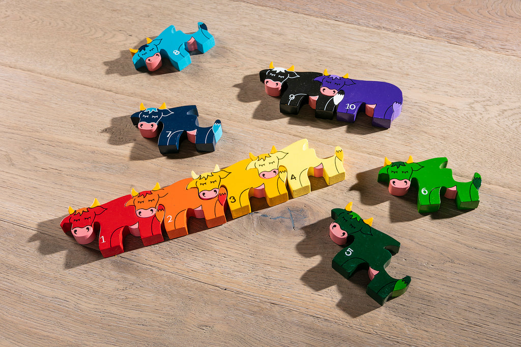 Number Cow Row Jigsaw Pieces