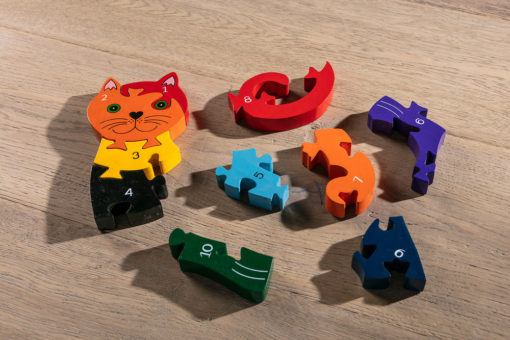 Number Cat Jigsaw Pieces