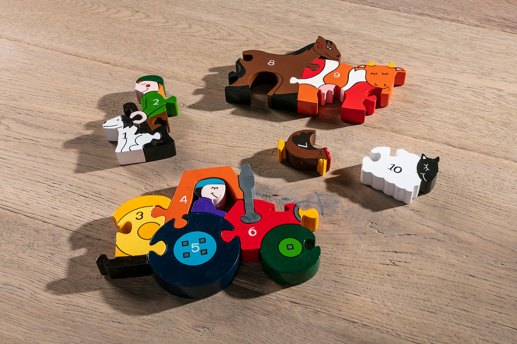 Number Farm Jigsaw Puzzle Pieces
