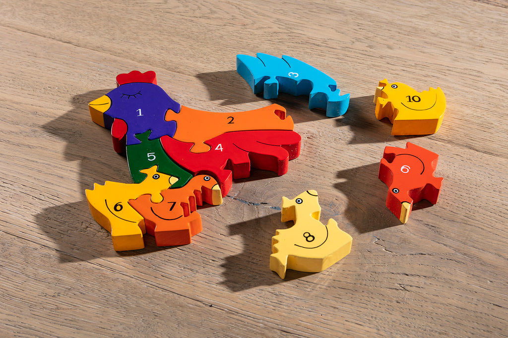 Number Hen Jigsaw Pieces