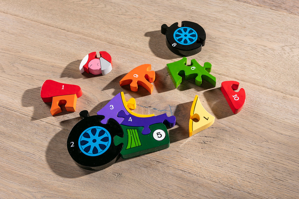 Number Racing Car Jigsaw Pieces