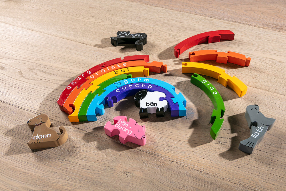 Rainbow Jigsaw Puzzle(As Gaeilge) Pieces