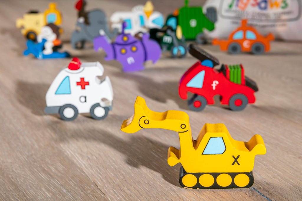 Alphabet Transport Jigsaw & Playset Pieces Zoom