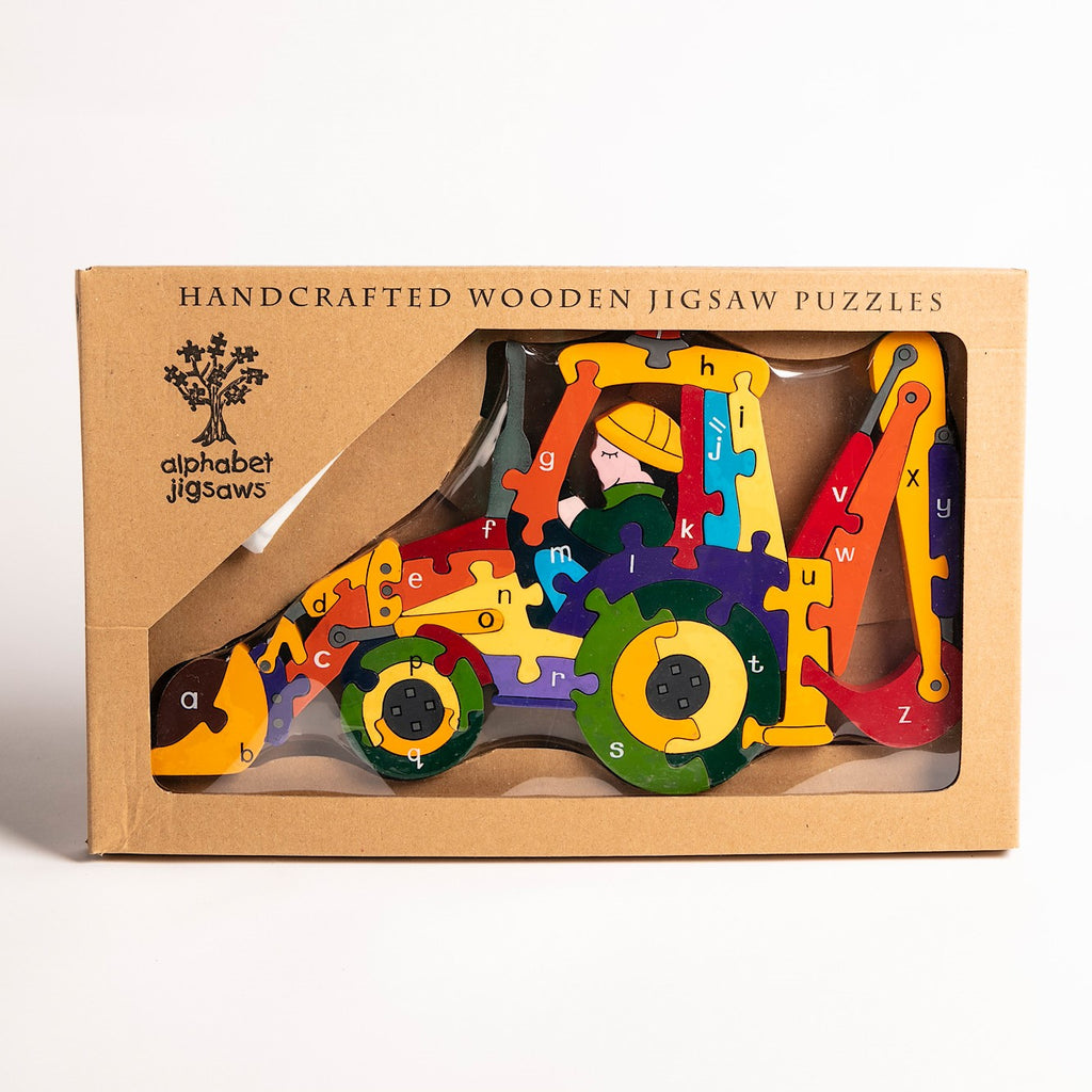 Alphabet Backhoe Jigsaw Puzzle Boxed