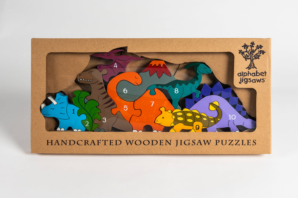 Number Dinosaur Row Jigsaw Puzzle Boxed