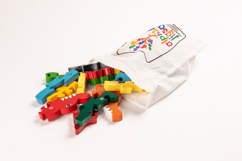 Alphabet Crocodile Jigsaw Puzzle Bag