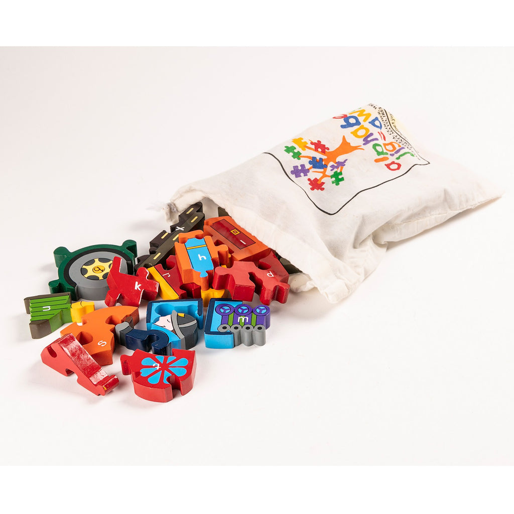 Alphabet Fire Engine Jigsaw Puzzle Bag