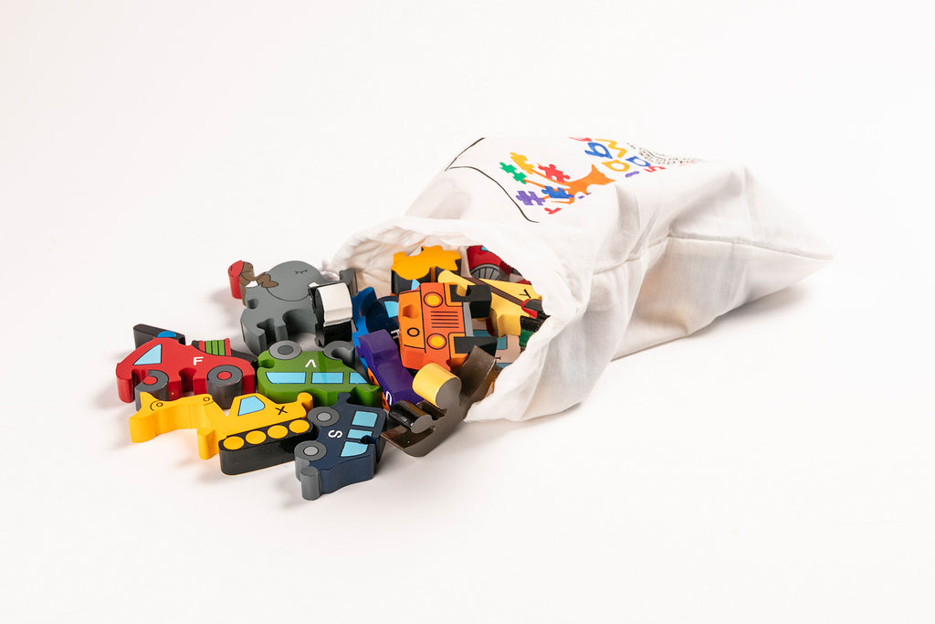 Alphabet Transport Jigsaw & Playset Bag
