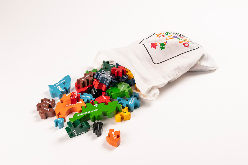 Map of Britain Jigsaw Puzzle Bag