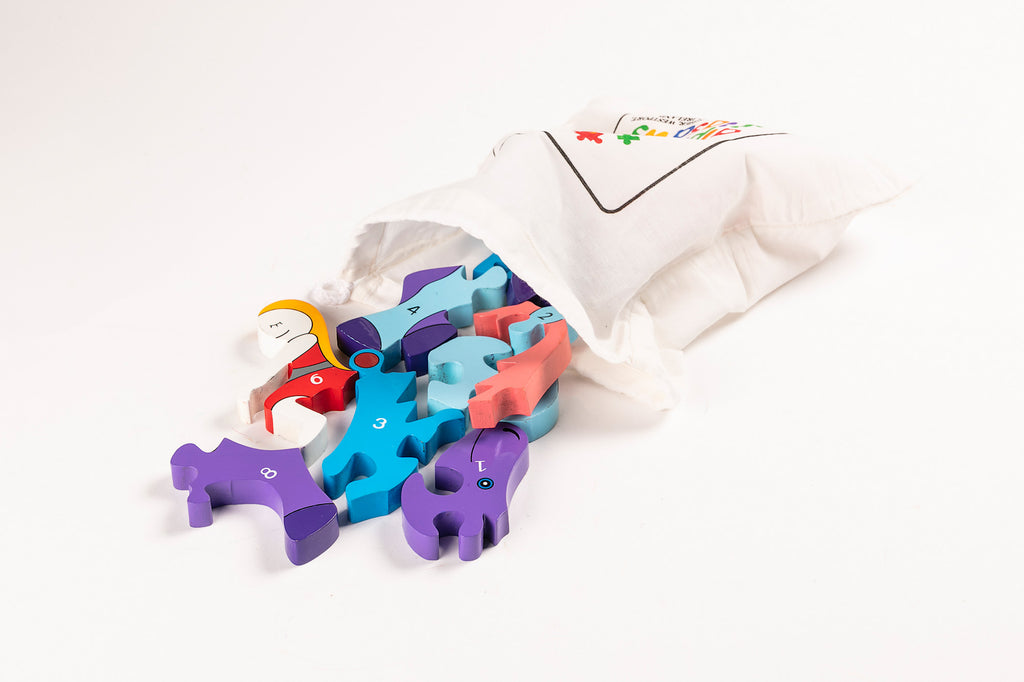 Number Horse Jigsaw Puzzle Bag