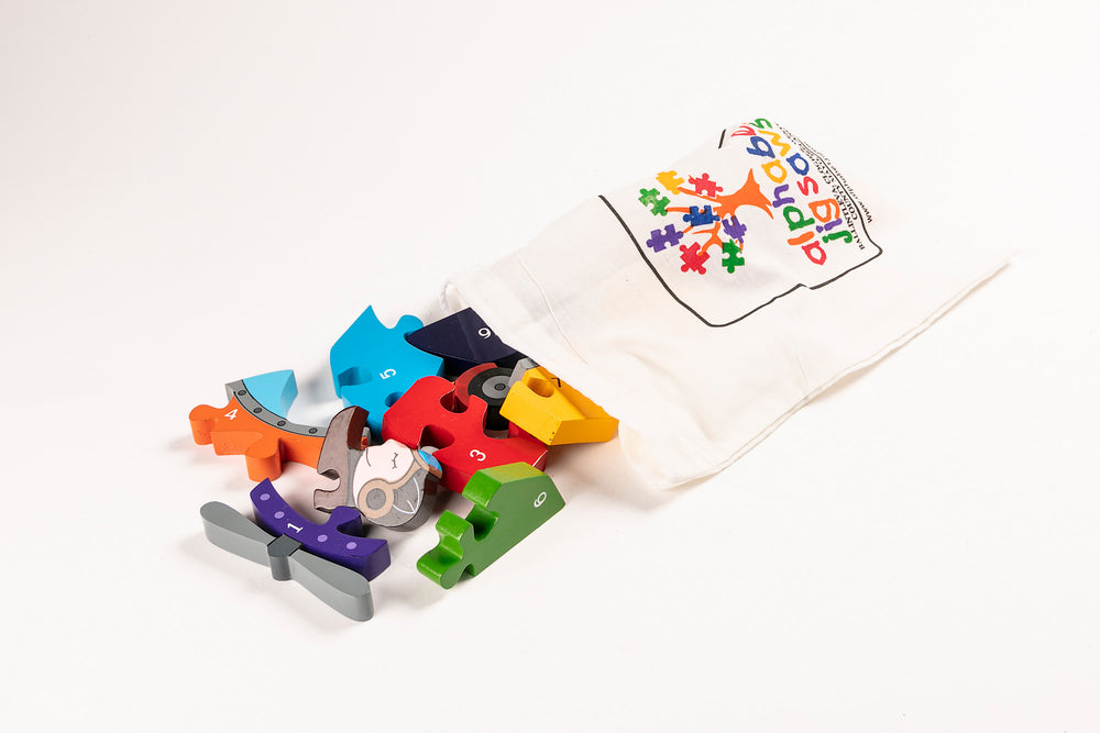 Number Plane Jigsaw Puzzle Bag