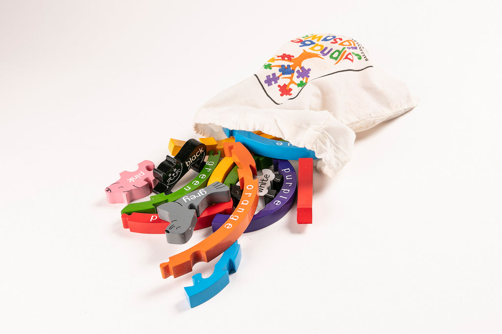 Rainbow Jigsaw Puzzle Bag