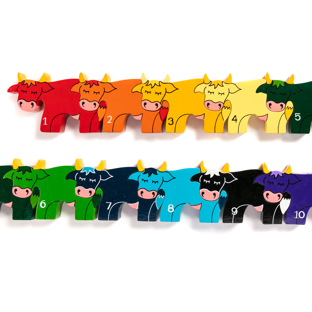 Number Cow Row Jigsaw Puzzle 