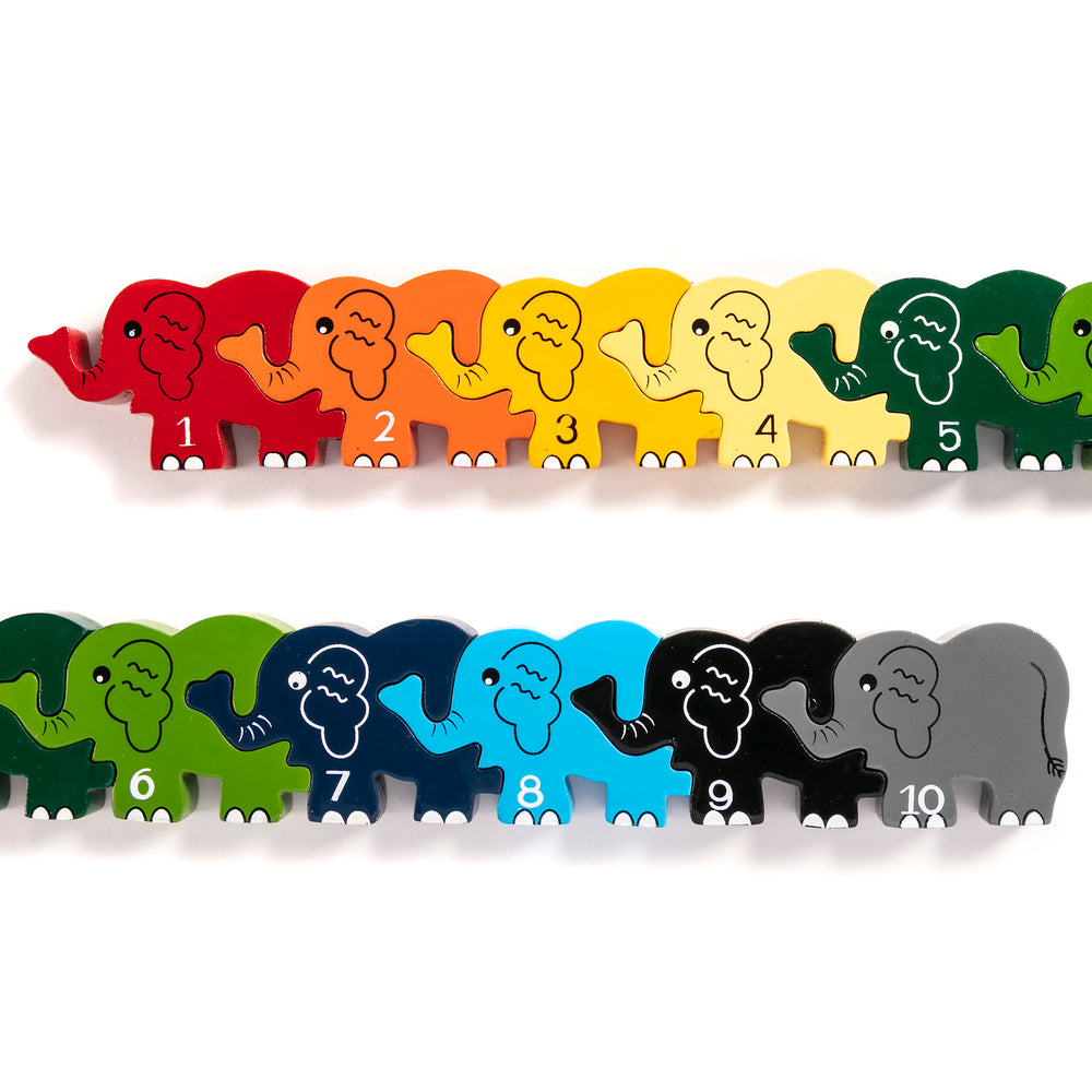 Number Elephant Row Jigsaw