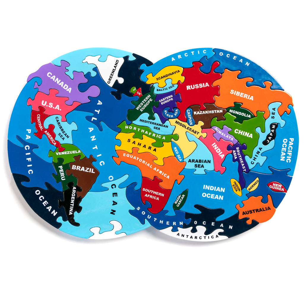 Map of the World, Map Jigsaw Puzzles | Alphabet Jigsaws
