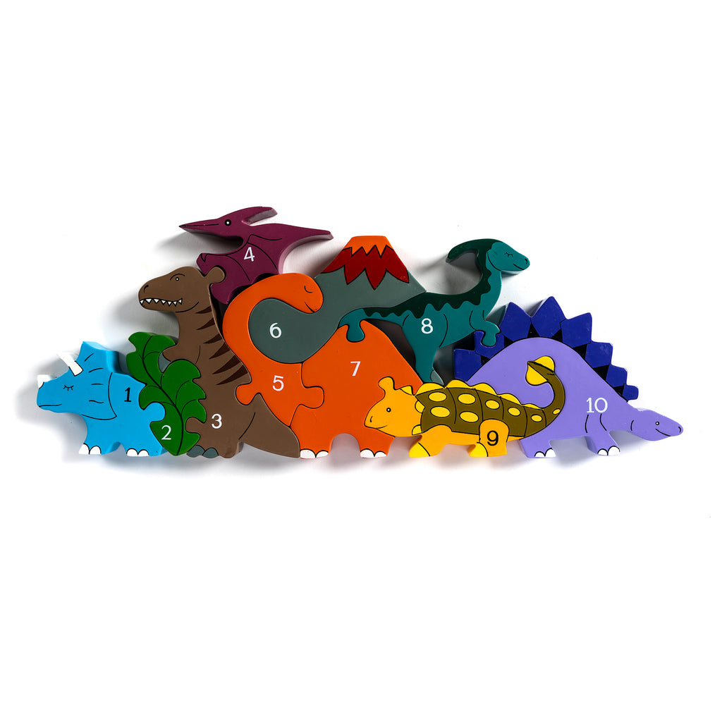 Number Dinosaur Row Jigsaw Puzzle